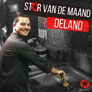 DE STERREN VAN HAVANA!✨ - Oktober, 2021

Wij zijn trots op ons team en daarom stellen wij jullie elke maand voor aan één van onze toppers!

Deze maand in de spotlight: Delano! Koken is zijn grootste hobby, vandaar dat hij in augustus 2020 is begonnen met de opleiding ''zelfstandig werkend kok''👨🏼‍🍳. Deze topper werkt/leert inmiddels alweer een jaar bij ons in Havana. Met zijn flinke dosis (droge) humor en stressbestendige werkhouding is het zeker een feestje om met Delano te werken!🙌🏼